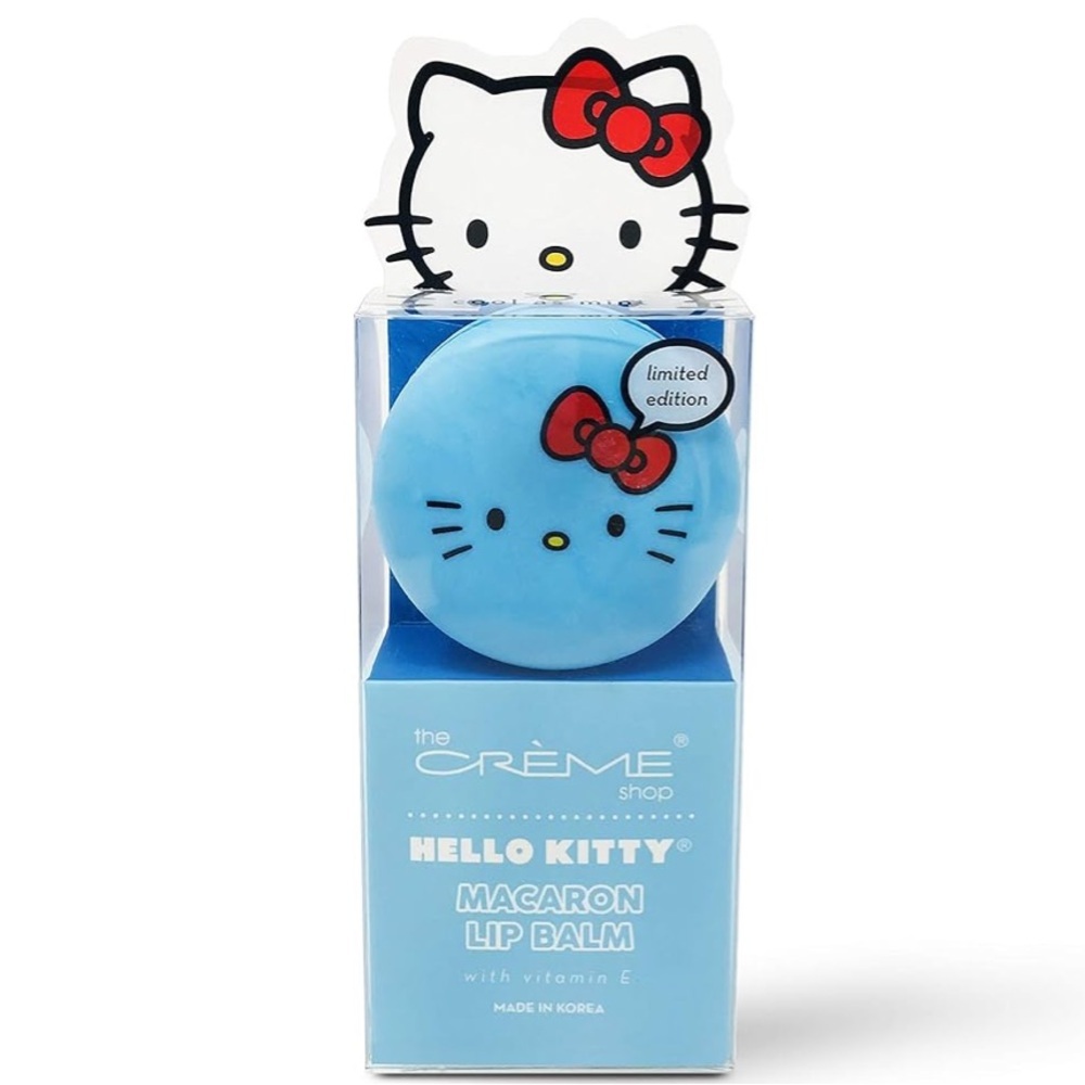 The Crème Shop x Hello Kitty Macaron Lip Balm, with Vitamin E‎ - Cool as Mint